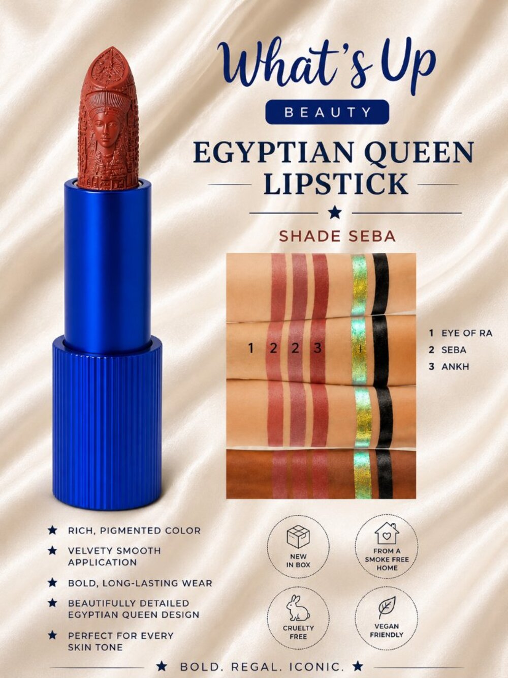 What’s Up Beauty Egyptian Queen Lipstick – Seba | New